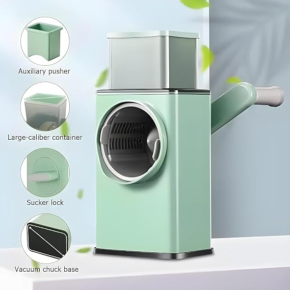 Stainless Steel Vegetable Chopper – 6-in-1 Multi-Blade Cutter