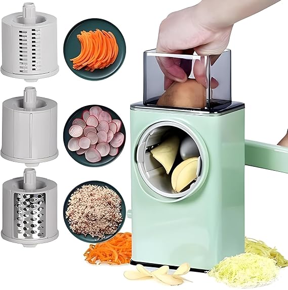 Stainless Steel Vegetable Chopper – 6-in-1 Multi-Blade Cutter